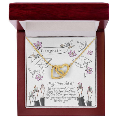 CONGRA~4 Interlocking Hearts Necklace