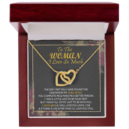 To The Woman I Love - Interlocking Hearts - Interlocking Hearts Necklace