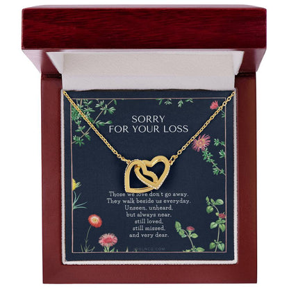 Cat Memorial Necklace Dog Memorial Necklace Pet Memorial Necklace Pet Sympathy Gift Pet Loss Gift Interlocking Hearts Necklace