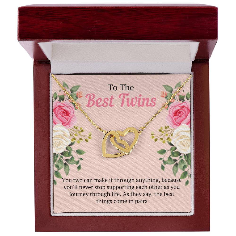 Best Birthday Gift For Twin Sisters Interlocking Hearts Necklace