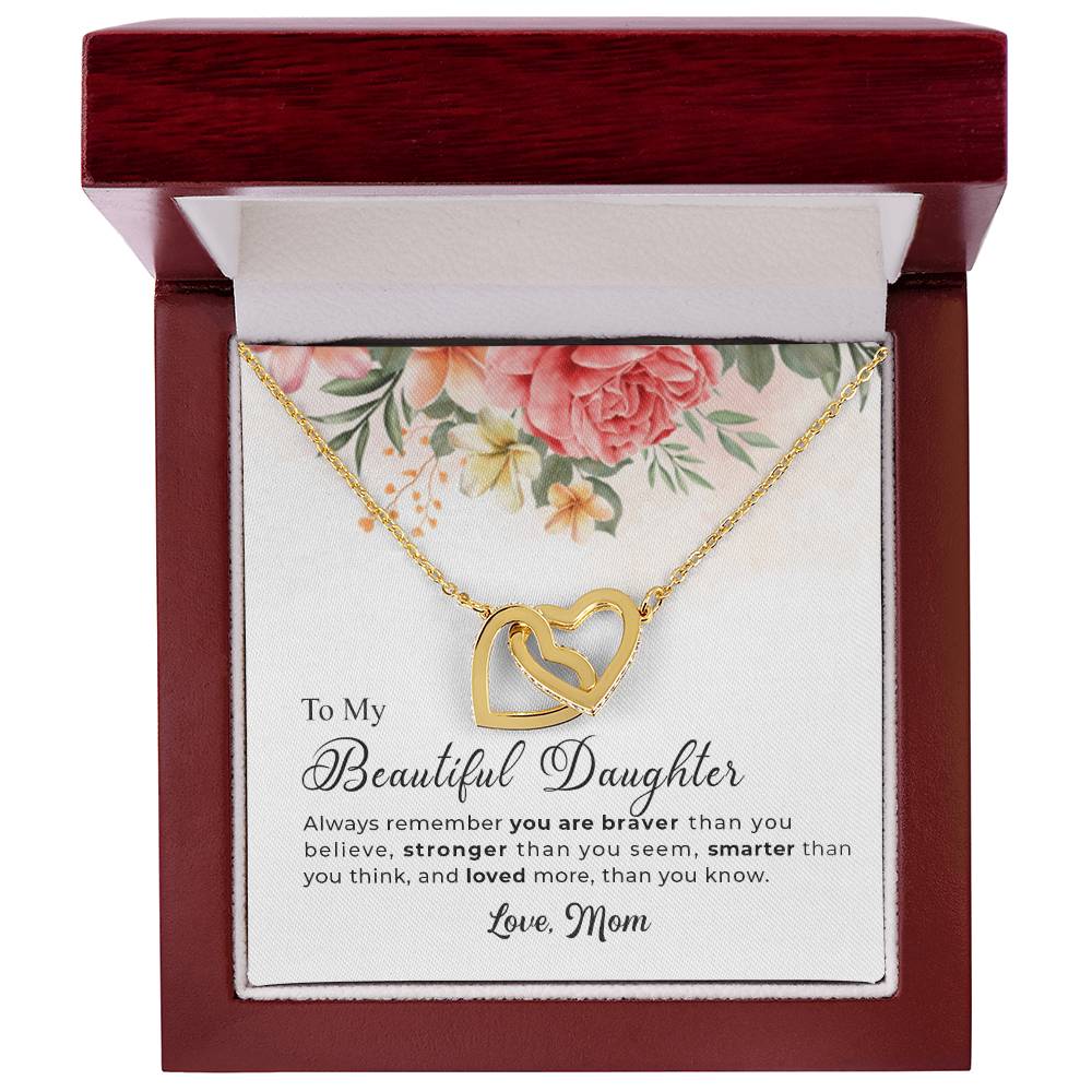 Best Gift For Daughter From Mom - Interlocking Hearts Necklace