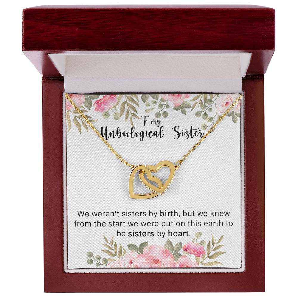 We Are Sisters By Heart Interlocking Hearts Necklace