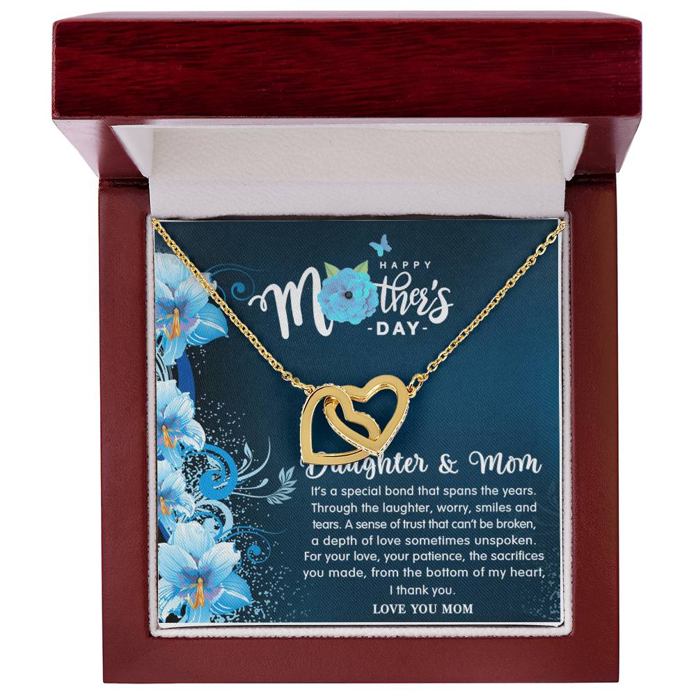 Forever Love - Daughter & Mom Necklace Interlocking Hearts Necklace