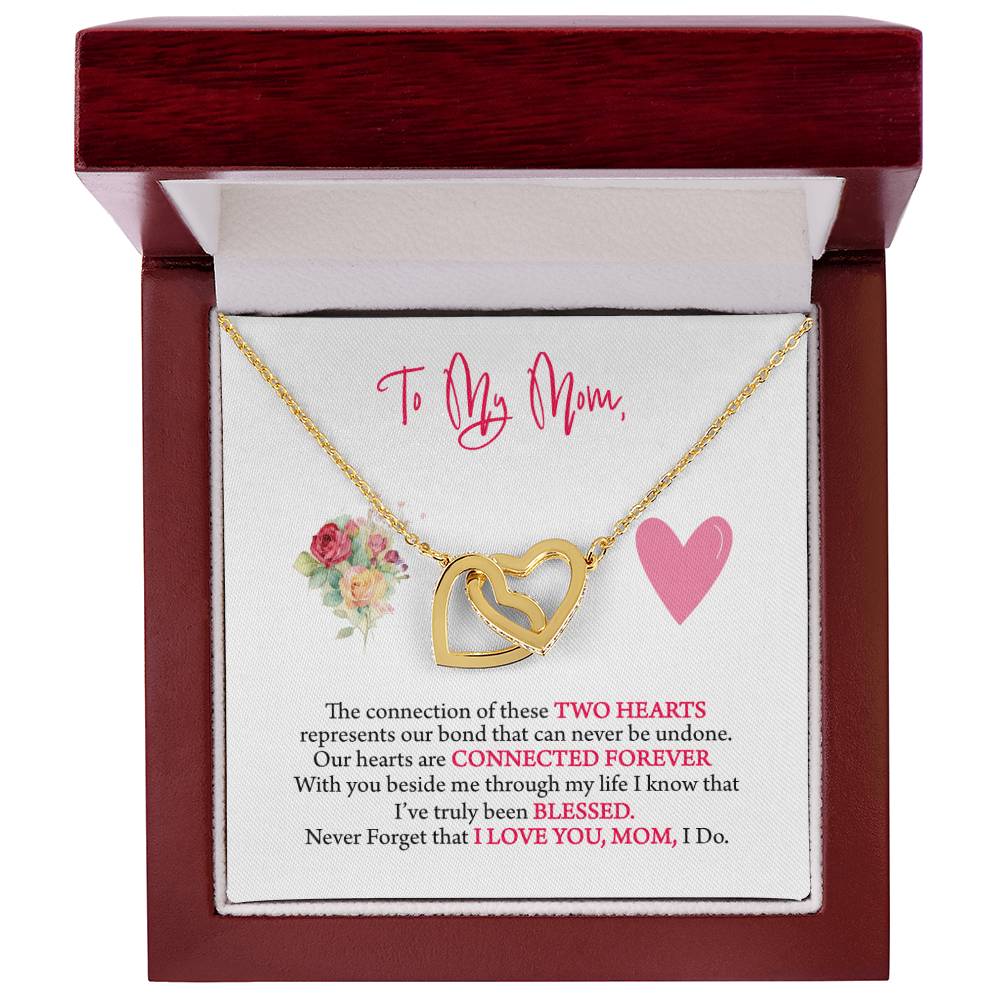 Gift For Mom - Interlocking Hearts Necklace