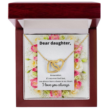 Dear Daughter Interlocking Hearts Necklace