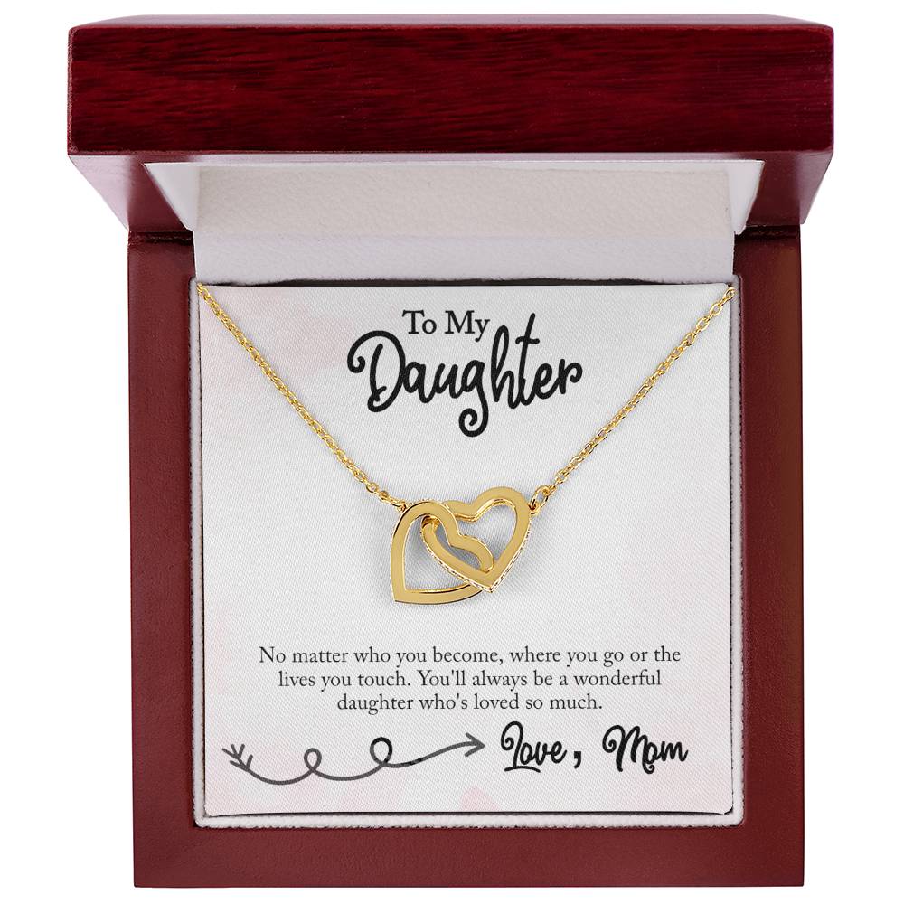 Your Daughters Birthday Graduation Or Just To Say I Love You Interlocking Hearts Necklace