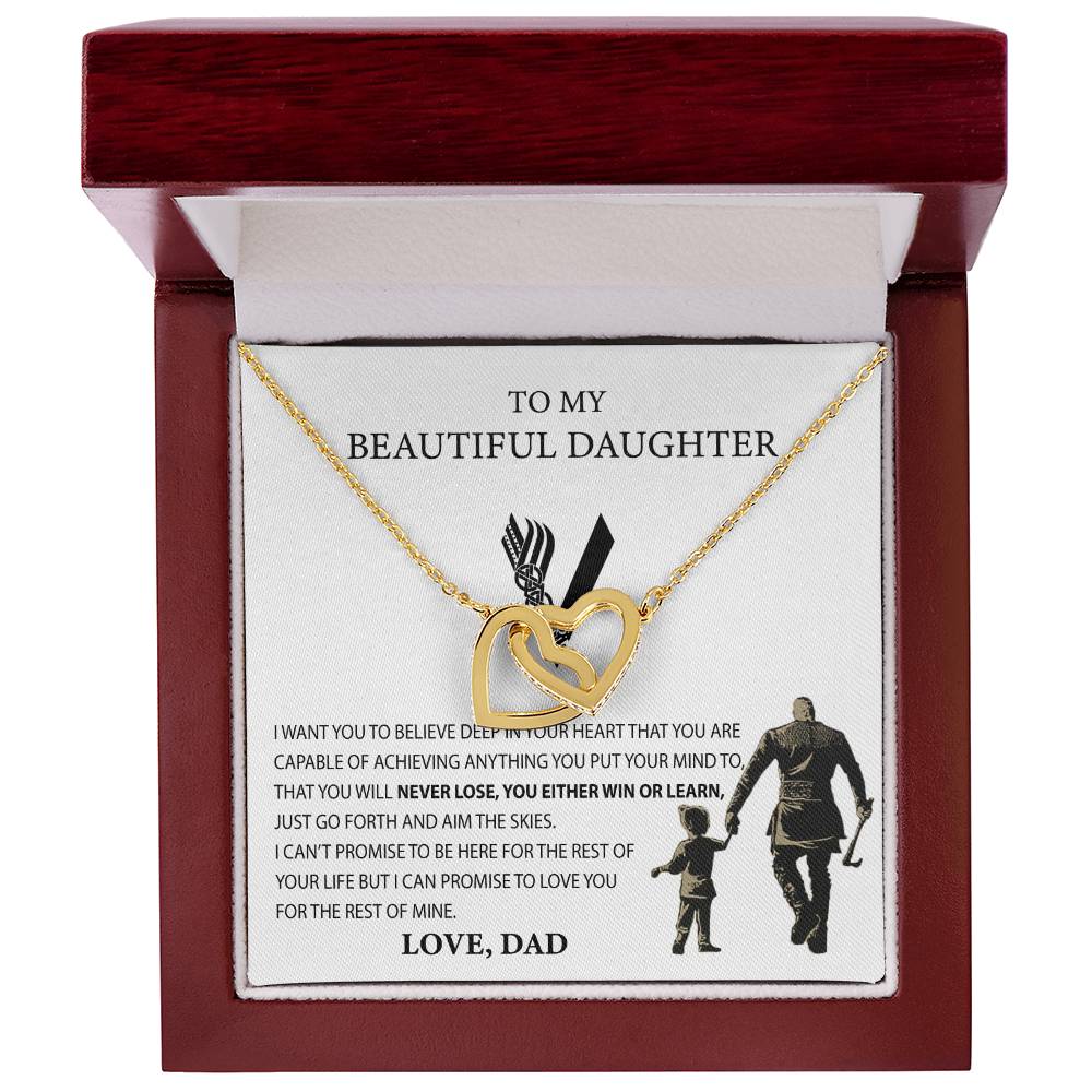 Best Gift For Daughter From Dad Necklace Gift For Daughter From Dad Viking Style Interlocking Heart Necklace For Daughter Interlocking Hearts Necklace