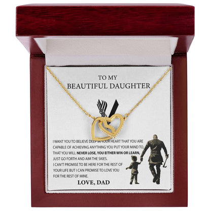 Best Gift For Daughter From Dad Necklace Gift For Daughter From Dad Viking Style Interlocking Heart Necklace For Daughter Interlocking Hearts Necklace