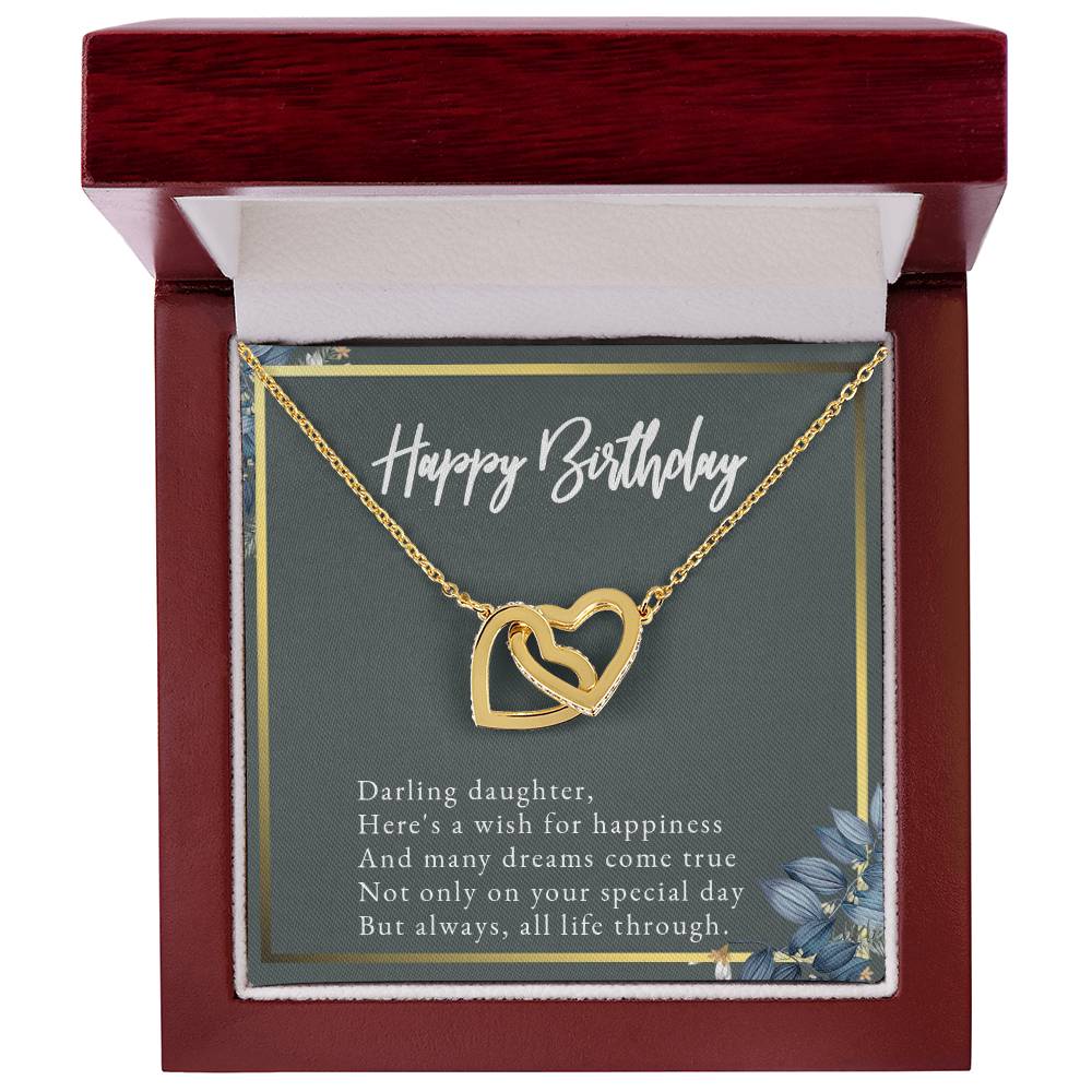Daughter Necklace Daughter Birthday Gift Graduation Present From Mom Interlocking Hearts Necklace