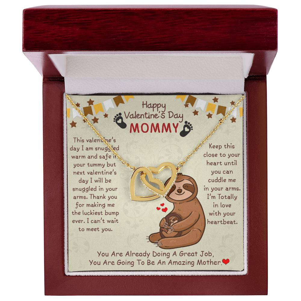 You Are Going To Be An Amazing Mother - Happy Valentine'S Day Mommy - Interlocking Heart Necklace Interlocking Hearts Necklace