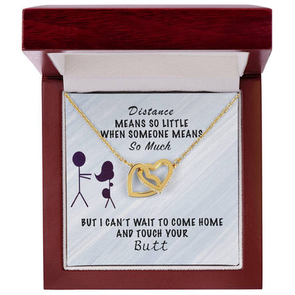 Distance Means So Little Interlocked Hearts Interlocking Hearts Necklace