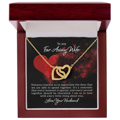 To My Wife Necklace Anniversary Gift For Wife Birthday Gift For Wife Gift For Wife Necklace For Wife Gift For Wife Birthday Interlocking Hearts Necklace