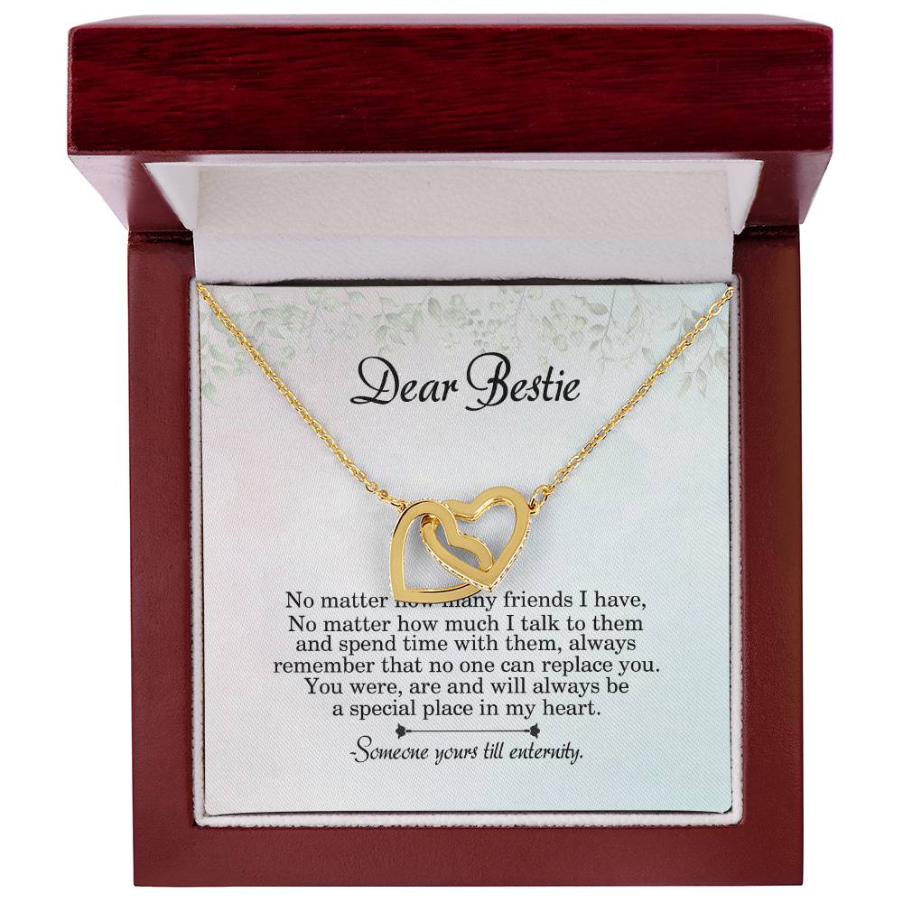 Dear Bestie No Matter How Many Friends I Have Interlocking Heart Necklace Interlocking Hearts Necklace