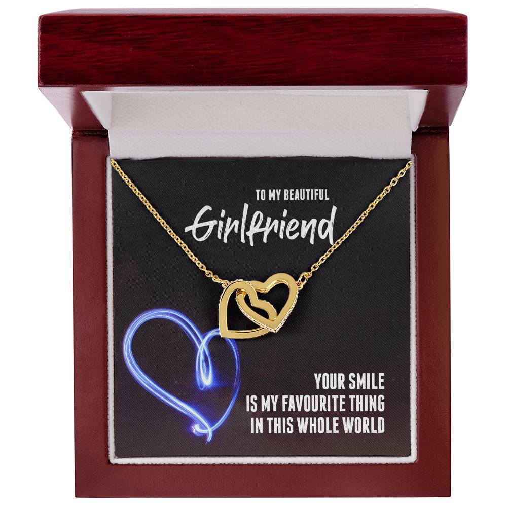 Your Smile Is My Favourite Thing In This Whole Word - Interlocking Hearts Interlocking Hearts Necklace