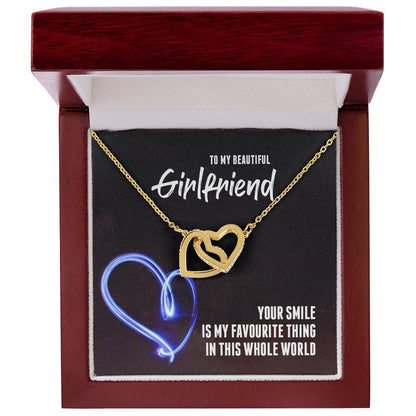 Your Smile Is My Favourite Thing In This Whole Word - Interlocking Hearts Interlocking Hearts Necklace