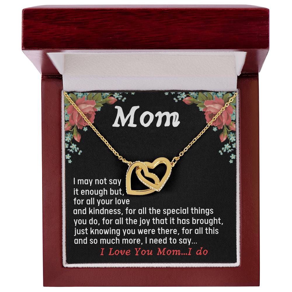 For All The Joy It Has Brought Just Knowing You Were There - Necklace Interlocking Hearts Necklace