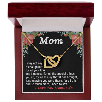 For All The Joy It Has Brought Just Knowing You Were There - Necklace Interlocking Hearts Necklace