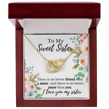 Best Gift For Sister Interlocking Hearts Necklace