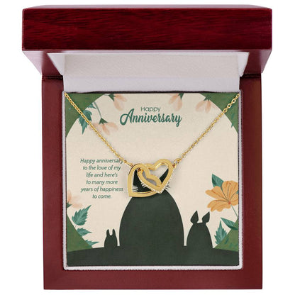 Totoro Anniversary Edition Many More Years Of Happiness For Us! - Interlocking Hearts Necklace