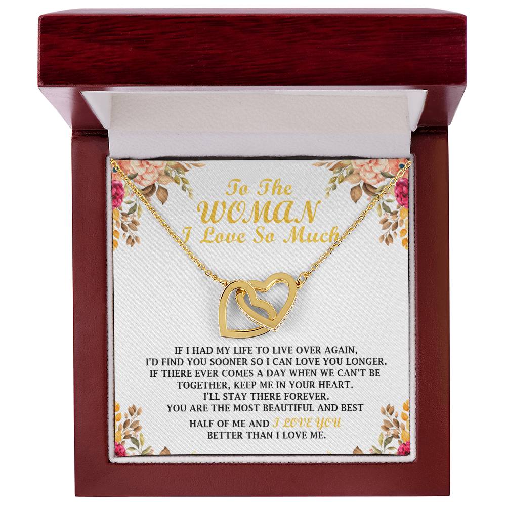 To The Woman I Love - Interlocking Hearts - So36 Interlocking Hearts Necklace