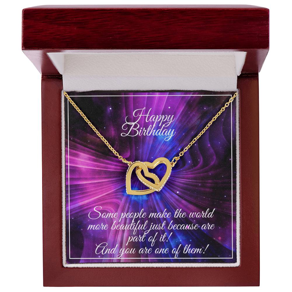 Two Hearts Necklace Interlocking Hearts Necklace