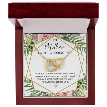 Gift For Mom On Wedding Day Necklace Mother Wedding Gift Necklace Mom Wedding Interlocking Hearts Necklace Thank You Momther Wedding Gift