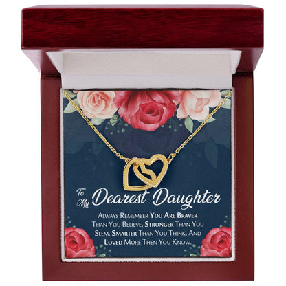 Best Gift For Daughter Always Remember You Are Breaver Interlocking Hearts Necklace