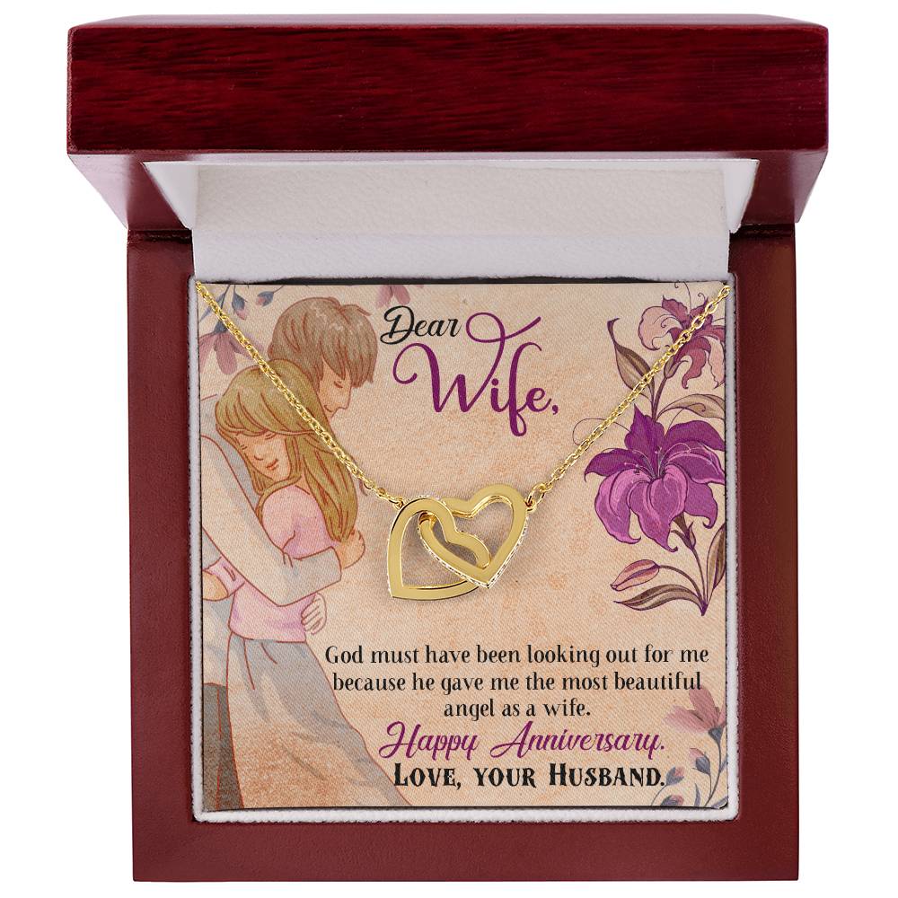 Dear Wife Interlocking Hearts Necklace