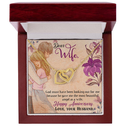 Dear Wife Interlocking Hearts Necklace