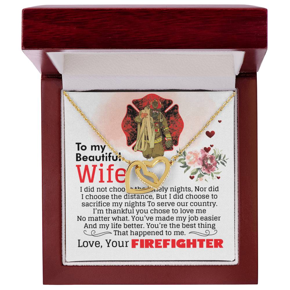 Firefighter'S Wife - Interlocking Heart Necklace Interlocking Hearts Necklace