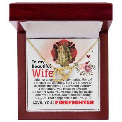 Firefighter'S Wife - Interlocking Heart Necklace Interlocking Hearts Necklace
