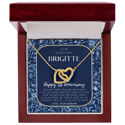 1 Year Anniversary Gift For Wife 1 Year Anniversary Gifts 1 Year Wedding Anniversary Gift Ideas 1St Wedding Anniversary Gift For Her Interlocking Hearts Necklace