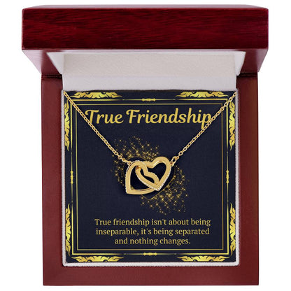 True Friendship Necklace Interlocking Hearts Necklace