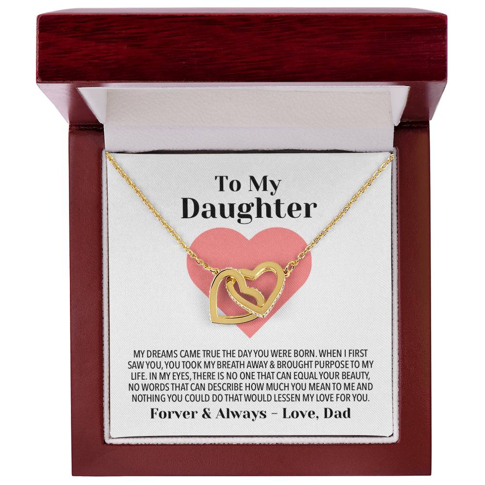 Daughter Of My Dreams Necklace Interlocking Hearts Necklace
