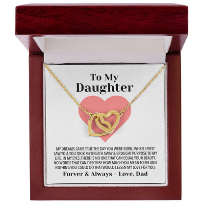 Daughter Of My Dreams Necklace Interlocking Hearts Necklace