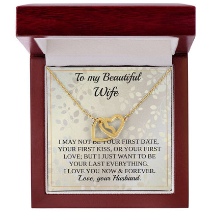 To My Wife -Love Necklace - Gift Interlocking Hearts Necklace