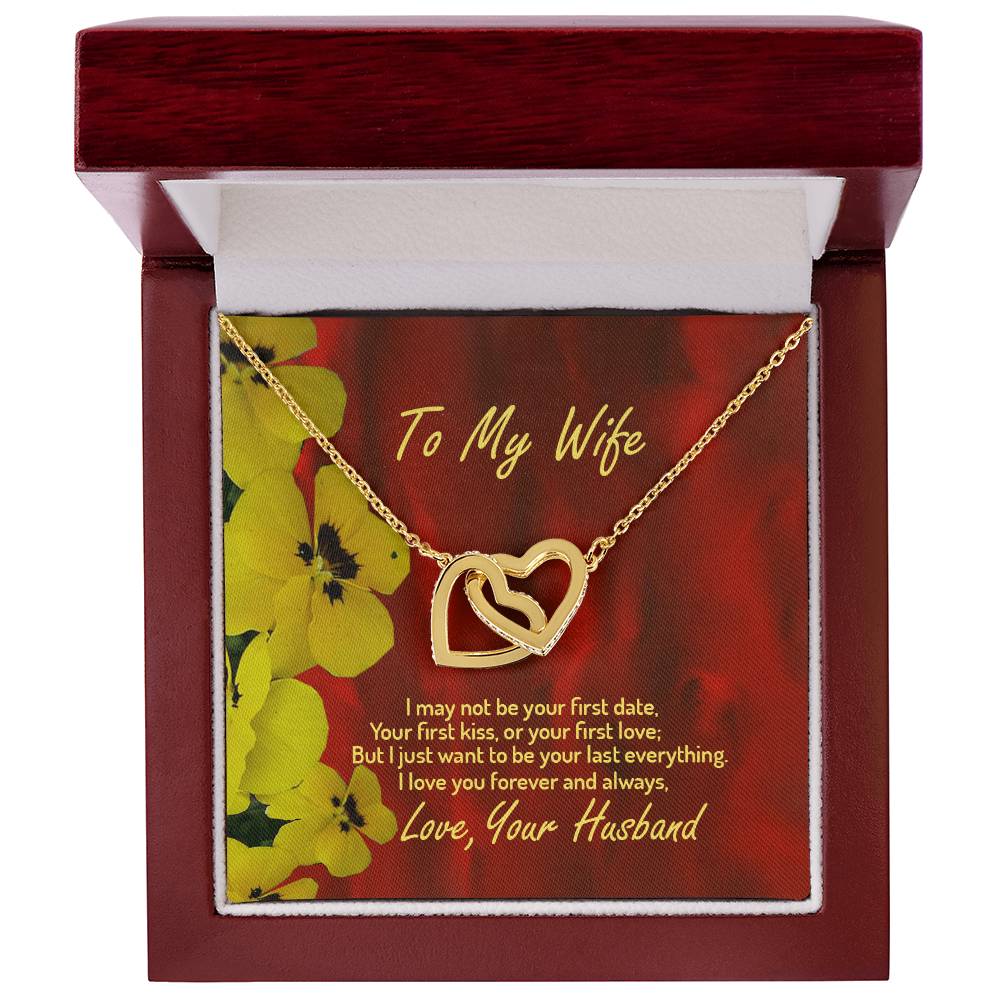 To My Wife Necklace Husband To Wife Gift For My Wife Romantic Wife Gift Wife Birthday Surprise Wife Appreciation Necklace For My Wife Interlocking Hearts Necklace