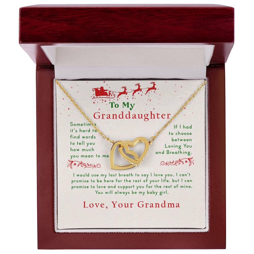 Collection Granddaughter - Christmas - Gift From Grandma Interlocking Hearts Necklace