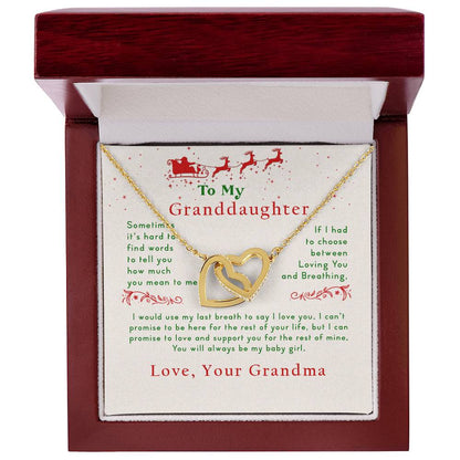 Collection Granddaughter - Christmas - Gift From Grandma Interlocking Hearts Necklace