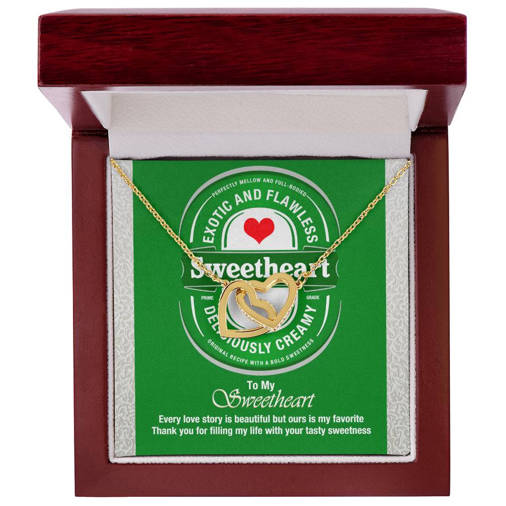 Beer Lover'S Wife Interlocking Hearts Necklace