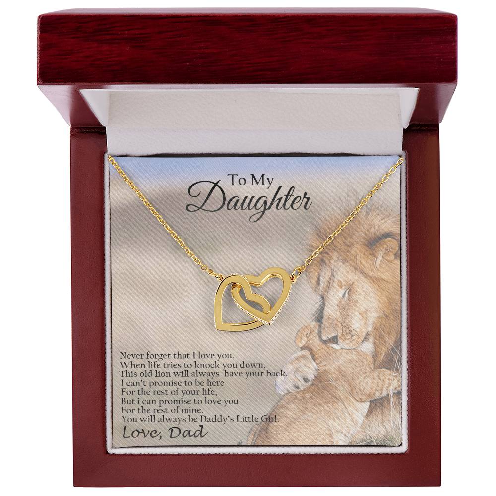 You Will Always Be Daddy'S Little Girl Interlocking Hearts Necklace