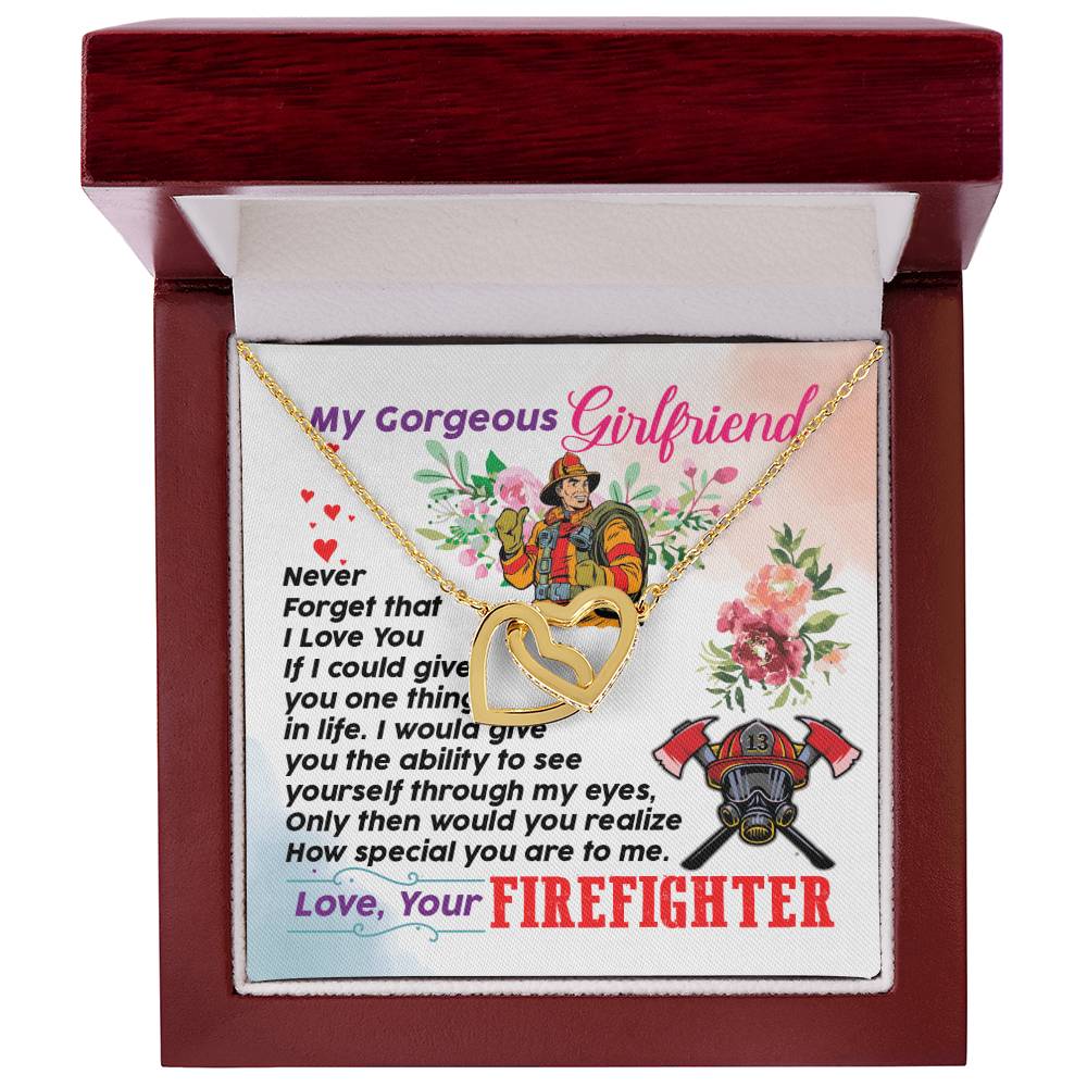 Firefighter'S Girl - Interlocking Heart Necklace Interlocking Hearts Necklace