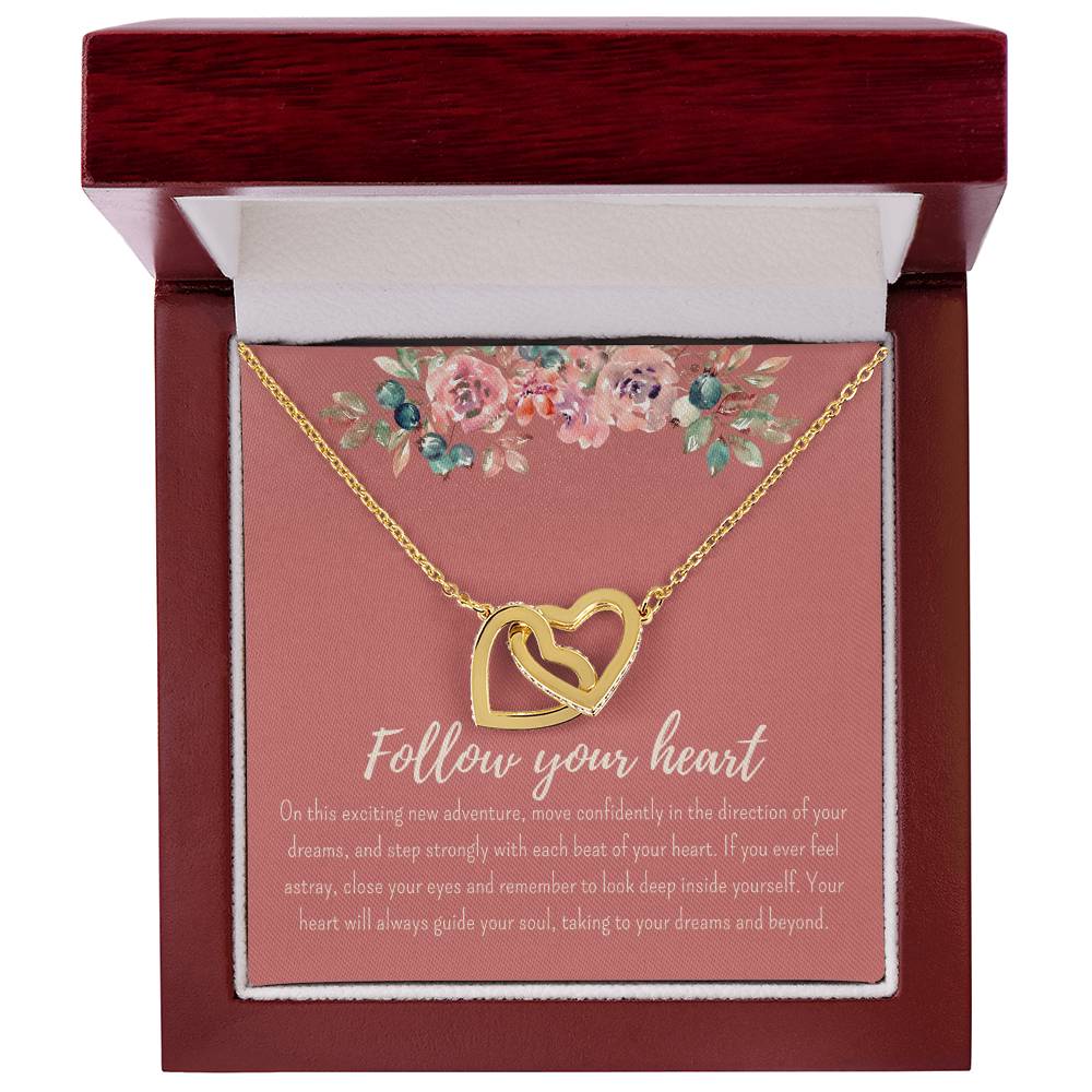 Follow Your Heart Necklace Interlocking Hearts Necklace