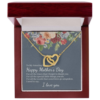 Amazing Sister Happy Mother'S Day Interlocked Hearts Necklace Interlocking Hearts Necklace