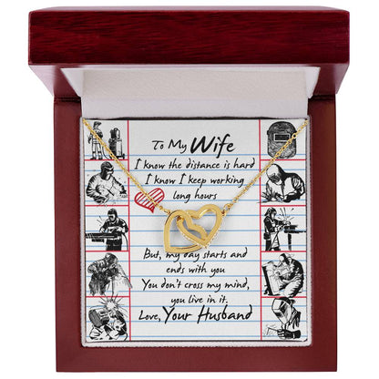 Welder'S Wife - Interlocking Heart Necklace Interlocking Hearts Necklace