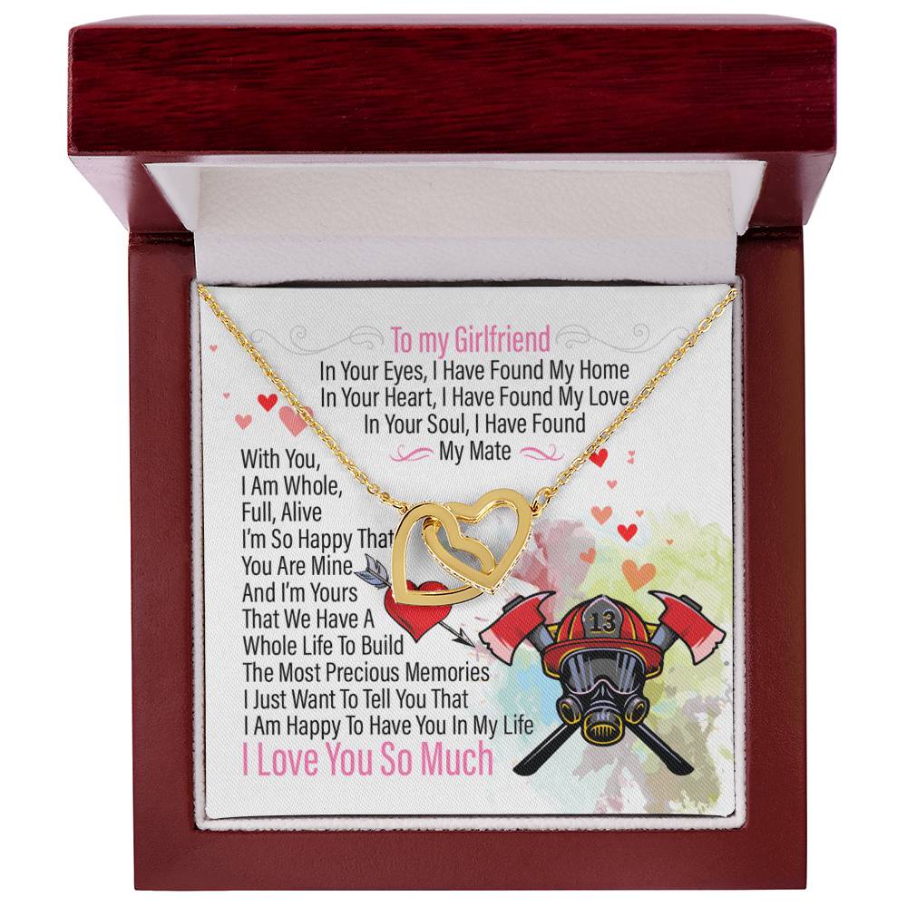 Firefighter'S Girlfriend - Interlocking Heart Necklace Interlocking Hearts Necklace