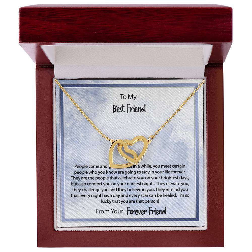 Best Friend - Celebrate Necklace Interlocking Hearts Necklace