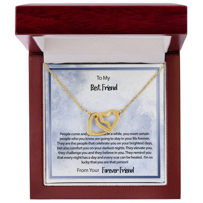 Best Friend - Celebrate Necklace Interlocking Hearts Necklace
