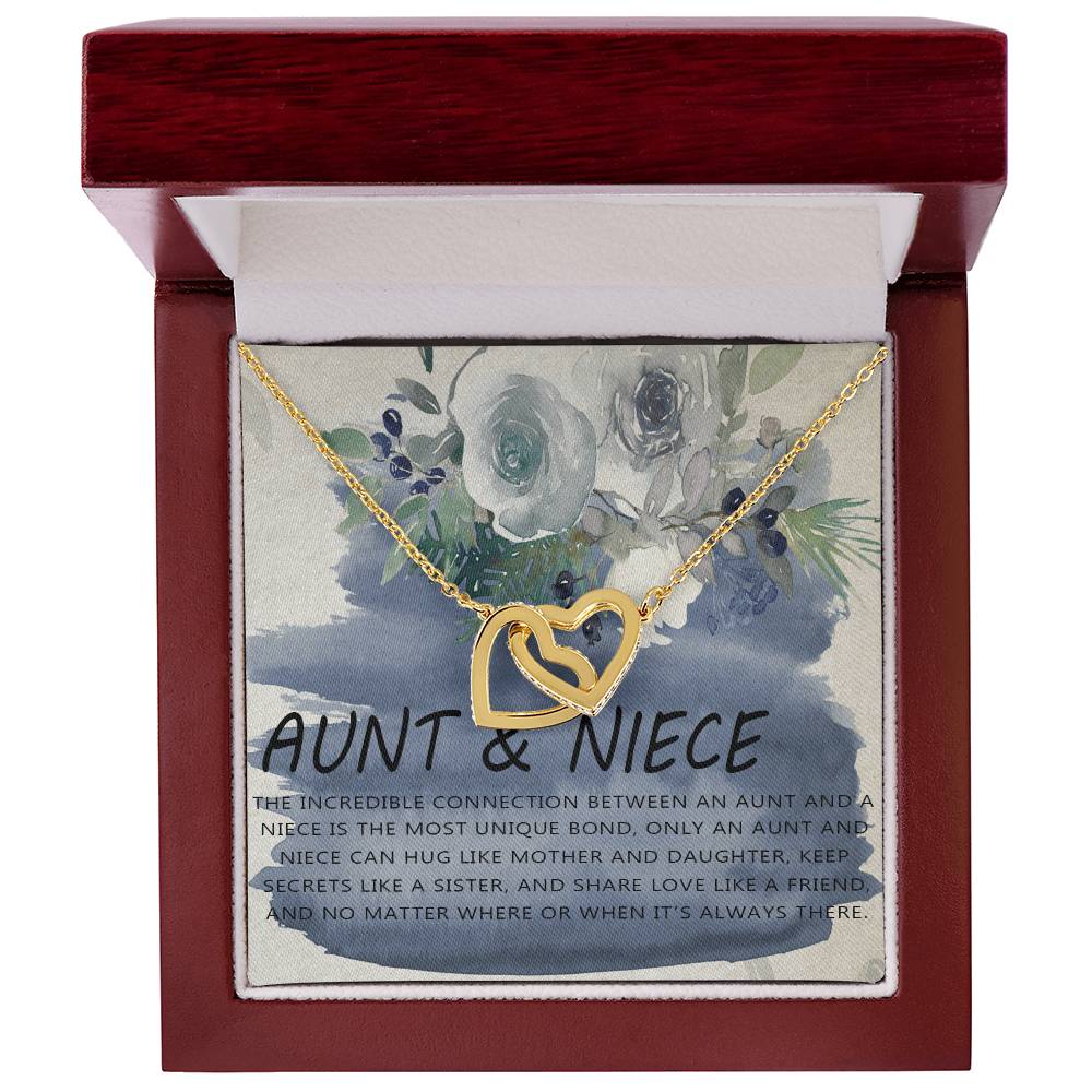 Aunt-Niece Necklace Aunt Niece Gifts For Aunt Niece Personalized Necklace Interlocking Hearts Necklace