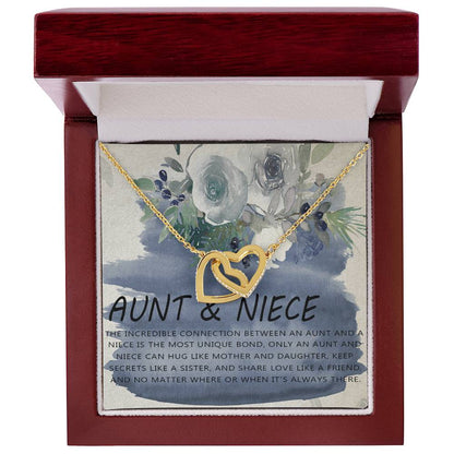 Aunt-Niece Necklace Aunt Niece Gifts For Aunt Niece Personalized Necklace Interlocking Hearts Necklace